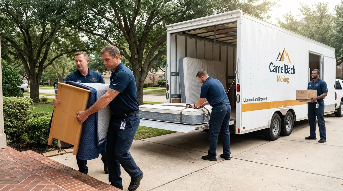 Crew loading residential truck for cross-state move from Lykens, PA